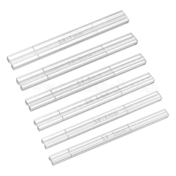 NBEADS 6 Pcs 6 Sizes Acrylic Zipper Guides Tool, Clear Zipper Guide Spill Proof Tool for Handcrafting Bags or Clothes Zips
