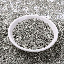 Cuentas de rocailles redondas miyuki, Abalorios de la semilla japonés, 11/0, (rr1865) opaco brillo gris humo, 11/0, 2x1.3mm, agujero: 0.8 mm, aproximamente 5500 unidades / 50 g