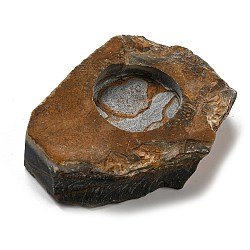 Portacandele naturali in occhio di tigre, candelabro in pietra di energia reiki, 8~12cm