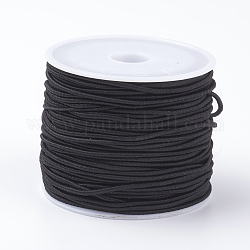 Elastic Cords, Black, 1.5mm, about 12.02~13.12 yards(11~12m)/roll