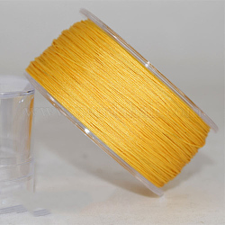 Nylonfaden Kabel, für Schmuck machen, golden, 0.4 mm, ca. 196.85 Yard (180m)/Rolle