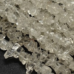Chips de cuarzo natural de cristal hebras, 3.5x1.2x2mm, agujero: 1 mm, 34 pulgada