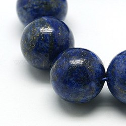 Natural Lapis Lazuli Beads Strands, Dyed, Round, Midnight Blue, 18mm, Hole: 1mm, 14.8inch