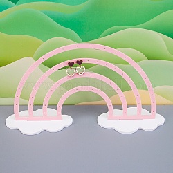 Boucle d'oreille acrylique présentoirs, arc en ciel, rose, 8.9x34x17.2 cm, 3 pièces / kit