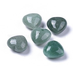 Pierre d'amour de coeur d'aventurine verte naturelle, pierre de palme de poche pour équilibrer le reiki, 20x20x13~13.5mm