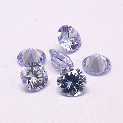 Forma di diamante di grado a cubi cabochon zirconia, sfaccettato, lilla, 5mm