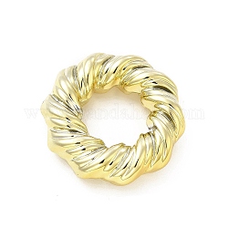 Ccb-Kunststoffverbindungsringe, verdrehter runder Ring, golden, 37x35.5x10 mm, Innendurchmesser: 16 mm