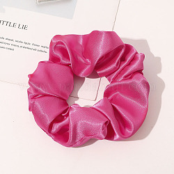 Accessoires de cheveux élastiques en satin, pour les filles ou les femmes, chouchou / élastiques à cheveux chouchous, rose foncé, 120mm