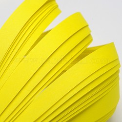 Tiras de papel quilling, amarillo, 530x10mm, acerca 120strips / bolsa