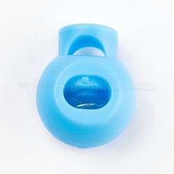 Federzugschnur aus Kunststoff, deepsky blau, 22x18x13.5 mm, Bohrung: 8x5 mm