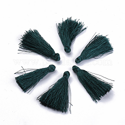 Decoraciones colgantes de la borla de poliéster, verde oscuro, 30~35mm