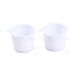 Modelo de mini vaso de plástico, Decoraciones de accesorios de casa de muñecas de cocina de paisaje en miniatura, blanco, 33.5x29.5x22.5mm, agujero: 1.4 mm, diámetro interior: 23 mm