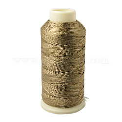 Metallic Thread, Embroidery Thread, 6-Ply, Dark Khaki, 0.6mm, about 546.8 yards(500m)/roll