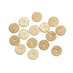 Spacer бисер латунные, долговечный, Heishi бусы, диск, золотые, 8x0.5 мм, отверстие : 1.2 мм