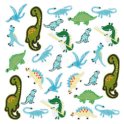 AHANDMAKER 40 Pcs Dinosaur Iron on Patches Dinosaur Embroidered Sew on Patches Dinosaur Embroidered Patches for Bags Jackets Jeans Clothes