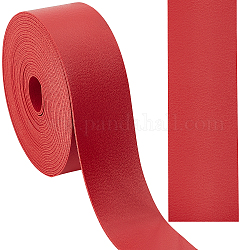 GORGECRAFT 118 Inch Double Sided Leather Strip Strap 1.18 Inch Wide Smooth Leather Belt Wrap Flat Cord for DIY Crafts Projects Clothing Making Bag Handles Belts (Red)