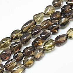 Naturale perle di quarzo fumé fili, pietra burrattata, pepite, 13~18x8~13x8~13mm, Foro: 1.5 mm, circa 30pcs/filo, 15.7 pollice