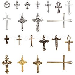 Pendentifs croix nbeads 120g, alliage de style tibétain crucifix de pâques ankh croix pendentif breloques pour la fabrication de bijoux et d'artisanat bricolage