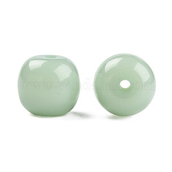 Perles de résine opaques, baril, vert de mer foncé, 12x11mm, Trou: 1.6~1.8mm