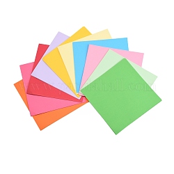 100 foglio di carta per origami, carta pieghevole fatta a mano, per bambini scuola fai da te e arti e mestieri, colore misto, 200x200x9.5mm, 10 colori, 100 fogli / borsa