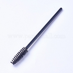 Cils en nylon, pinceaux cosmétiques, avec poignée en plastique, noir, 9.8x0.3 cm