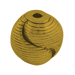 Tibetischen Stil Legierung bördelt, Cadmiumfrei und Nickel frei und Bleifrei, Antik Golden, 9.5x9.5x8 mm, Bohrung: 1.5 mm, ca. 400 Stk. / 1000 g