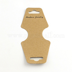 Tarjetas de cartón, utilizado para el collar, pulsera y colgantes móviles, camello, 124x46x0.3mm