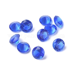 Transparente Glas-Cabochons mit spitzem Rücken, Diamantform, für DIY Handwerk Schmuckherstellung, Blau, 4.5x2.5~3 mm