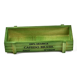 Scatola per piante in legno e scatola di immagazzinaggio, rettangolo con la parola, verde, 21.3x7.2x4.5cm