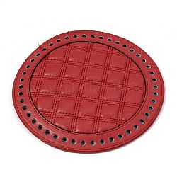 Pu-Leder Taschenbodenformer, zum Stricken von Taschen, Frauen Taschen handgefertigte Accessoires, rot, 18x0.6 cm, Bohrung: 5 mm