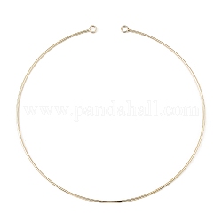 真鍮リンクネックレス作り用  ミニマリズムの硬いネックレス  リング  ゴールドカラー  5-1/4インチ（13.5cm）  穴：4mm