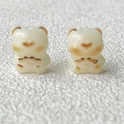 Perline di legno della bodhi, per la creazione di gioielli con perline, orso, 15~16mm