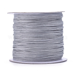 Nylon Thread, Nylon Jewelry Cord for Custom Woven Jewelry Making, Light Grey, 0.6mm, about 142.16 yards(130m)/roll