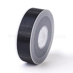 Cinta de raso de poliéster de doble cara, con color plata metalizado, negro, 1 pulgada (25 mm), aproximamente 100yards / rodillo (91.44 m / rollo)