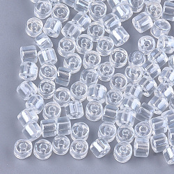 Perles de bugle en verre, lustre de couleurs transparentes, trou rond, clair, 7~7.5x6~6.5mm, Trou: 2.5mm, environ 800 pcs / sachet 