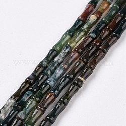 Natural Indian Agate Beads Strands, Bamboo Stick, 12.5x5.5mm, Hole: 1mm, about 31pcs/strand, 15.75 inch(40cm)
