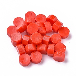 Sealing Wax Particles, for Retro Seal Stamp, Octagon, Red, 9mm, about 1500pcs/500g