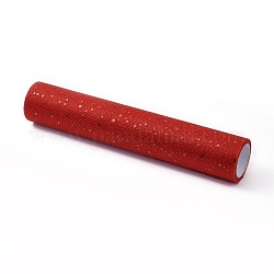Glitzer-Pailletten-Deko-Mesh-Bänder, Tüllstoff, Tüllrollen-Spulengewebe für Rockherstellung, rot, 11 Zoll (28 cm), etwa 5 yards / Rolle (4.572 m / Rolle)