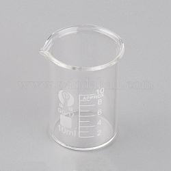 Becherglas Messbecher, mit abgestuften Messungen, für das Labor, Transparent, 2.85x3x3.8 cm, Kapazität: 10 ml (0.34 fl. oz)