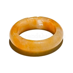 Кольца на палец из натуральной желтой яшмы, внутренний диаметр: 18~20 мм