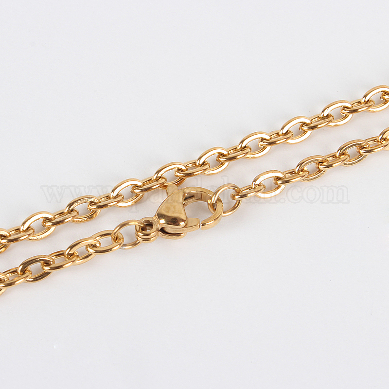Wholesale 304 Stainless Steel Cable Chain Necklace Making