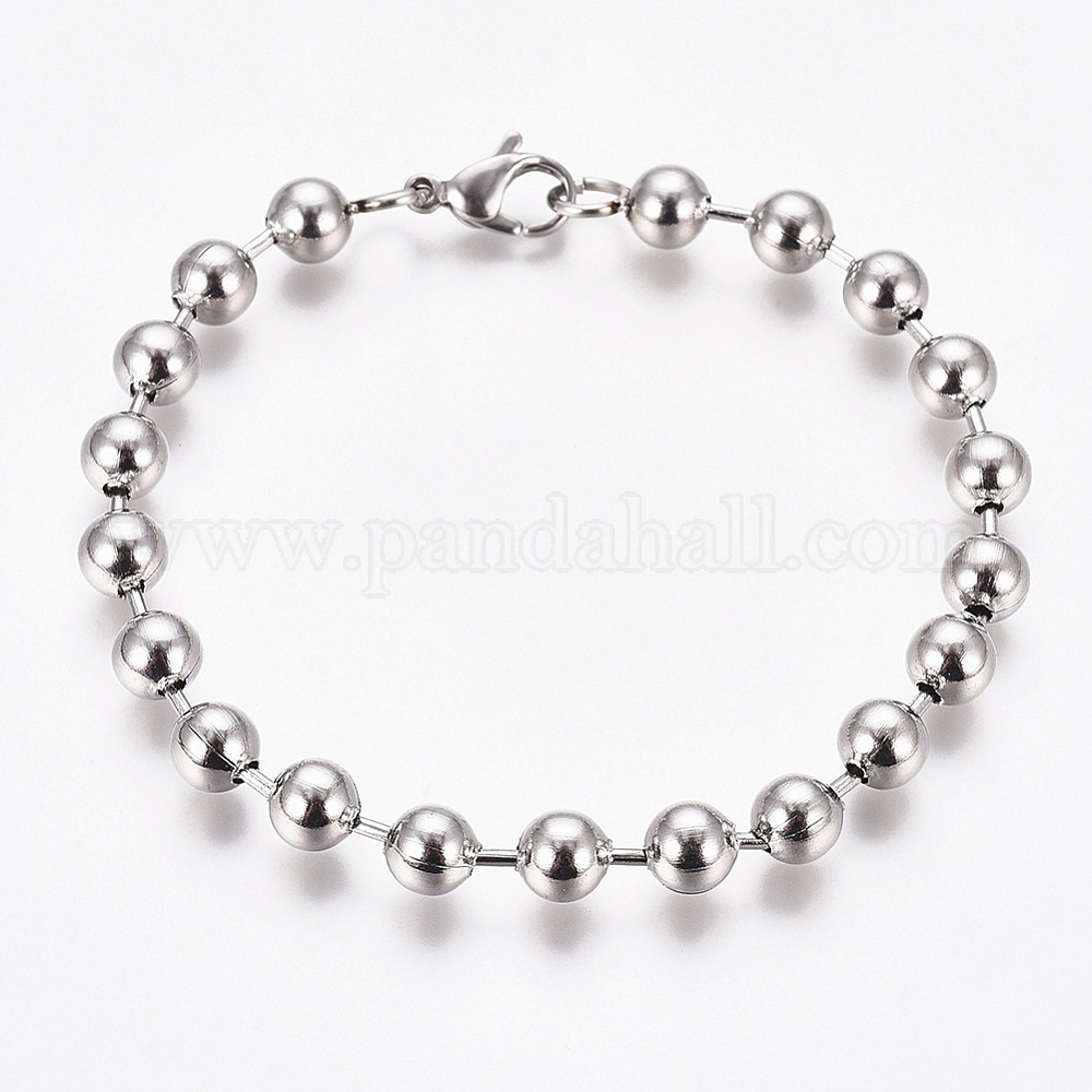 Wholesale 304 Stainless Steel Ball Chain Bracelets