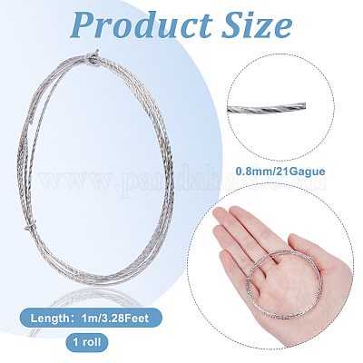 Sterling silver 925 Round Wire thickness 0.8mm 20 Gauge