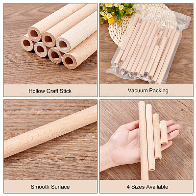 Wholesale Nbeads 20Pcs Beech Wood Craft Sticks 