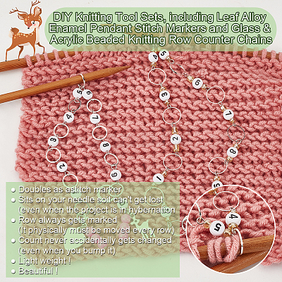 Цепочки для вязания рядов из стеклянных и акриловых бисера HJEW-NB00079-1