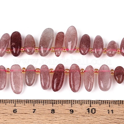 Природного кварца клубники нитей бисера&nbsp;G-Z091-A25-1