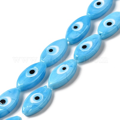 Ручной сглаза бусины бисер нитей LAMP-G154-06I-1