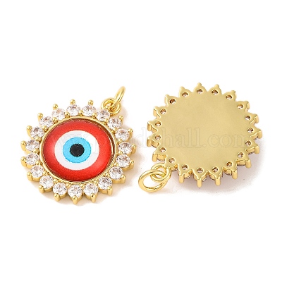 Стойки обшивки латунь микро проложить Циркон подвеску KK-H486-21G-02-1