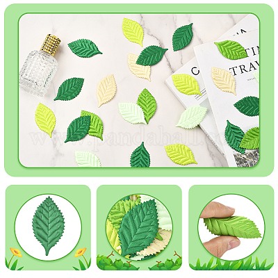 200 шт. аксессуары для украшения из полиэстера в виде листа&nbsp;DIY-SP0006-22-1