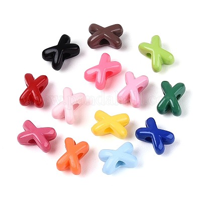 Непрозрачные акриловые бусины с распылением&nbsp;OACR-N156-03-1